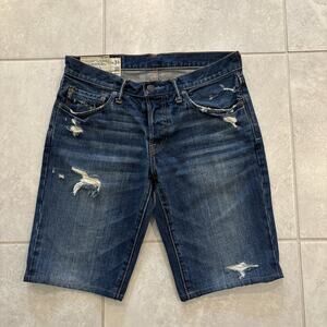 Abercrombie & Fitch Denim Jean Blue Shorts Classic Straight 12” In Mens 31/30